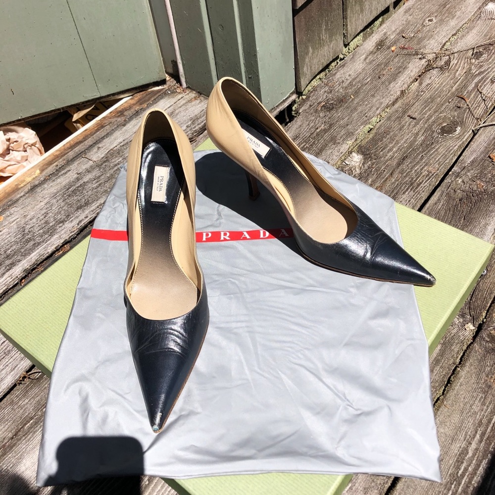 PRADA Black Ombré Heels with Original Dustbag